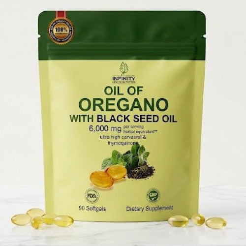 ACEITE DE ORÉGANO + ACEITE DE SEMILLA NEGRA 6000 MG (90 SOFGEL)