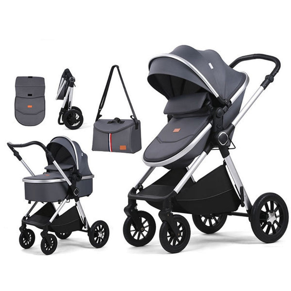 Cochecito plegable 3 en 1 para mascotas, ideal para perros y gatos pequeños, con transportín desmontable y cesta de almacenamiento. Transportín de viaje con 4 ruedas.