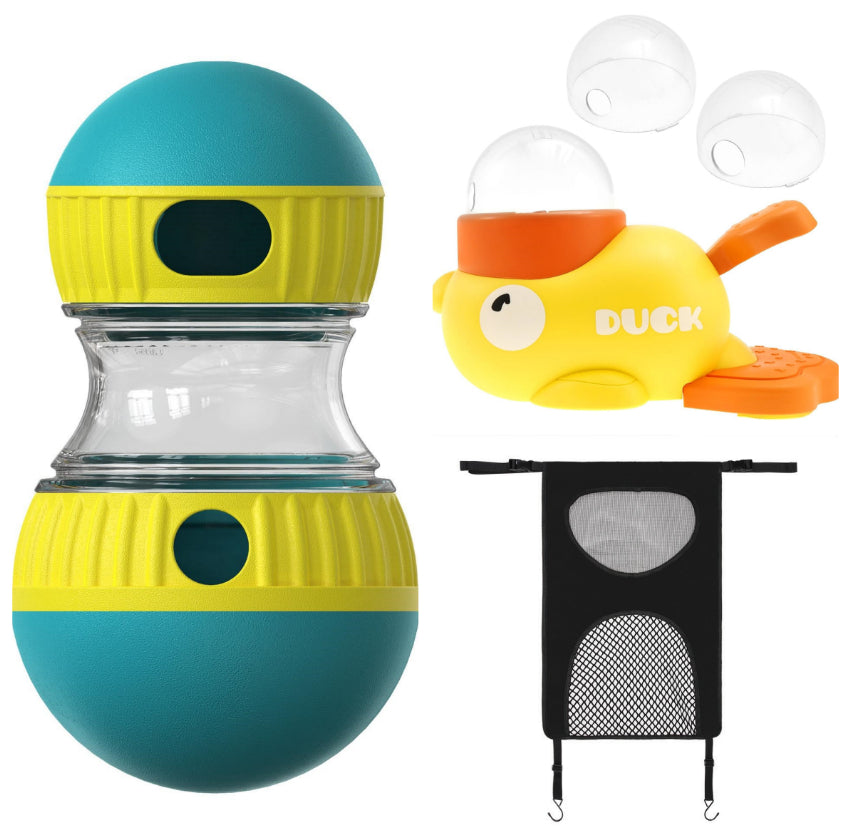 Juguete dispensador de comida para perros, vaso con forma de pelota que gotea, juguetes interactivos de alimentación lenta, protege el estómago, aumenta la inteligencia de las mascotas, juguetes para mascotas