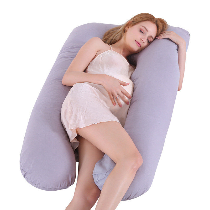 Almohada de apoyo para dormir en verano para mujeres embarazadas, almohadas de maternidad en forma de U, seda helada para el embarazo