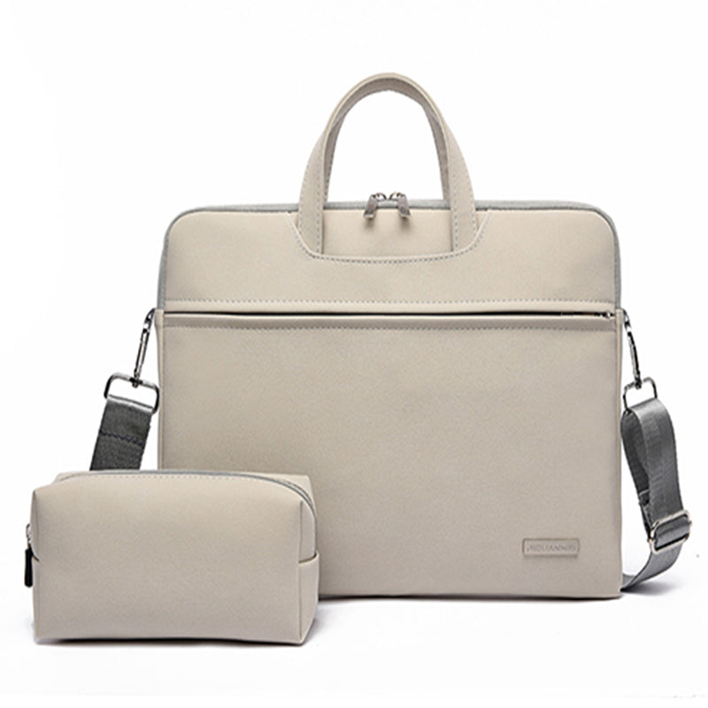 Bolso para portátil de piel sintética para mujer, maletín para MacBook Air de 13,3, 14 y 15,6 pulgadas, bolso de hombro para hombre, bolso para ratón.