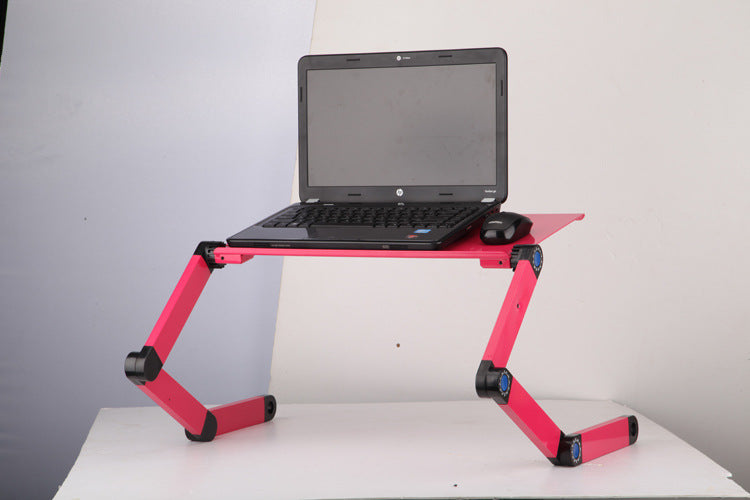 Soporte de mesa para portátil con diseño ergonómico plegable y ajustable, ideal para ultrabooks, netbooks o tabletas, con alfombrilla para ratón.