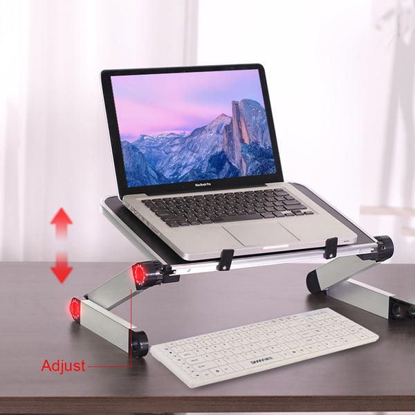 Soporte plegable para portátil, soporte ergonómico para escritorio y tableta.