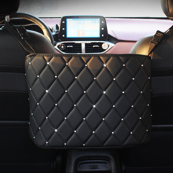 Bolsa de almacenamiento para coche, soporte para bolso, organizador de almacenamiento para asiento de coche, soporte para bolso, organizador de almacenamiento para interior de coche, organizador central para coche.