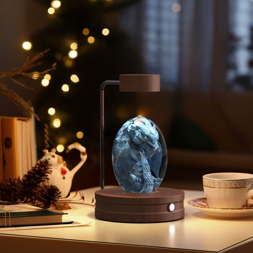 Lámpara de noche interior con forma de dinosaurio cósmico y bola de cristal, alimentación USB, luz cálida para mesita de noche, regalo de cumpleaños.