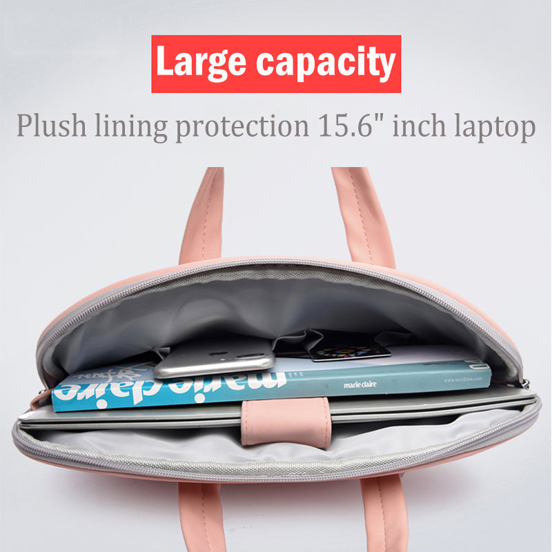Bolso para portátil de piel sintética para mujer, maletín para MacBook Air de 13,3, 14 y 15,6 pulgadas, bolso de hombro para hombre, bolso para ratón.