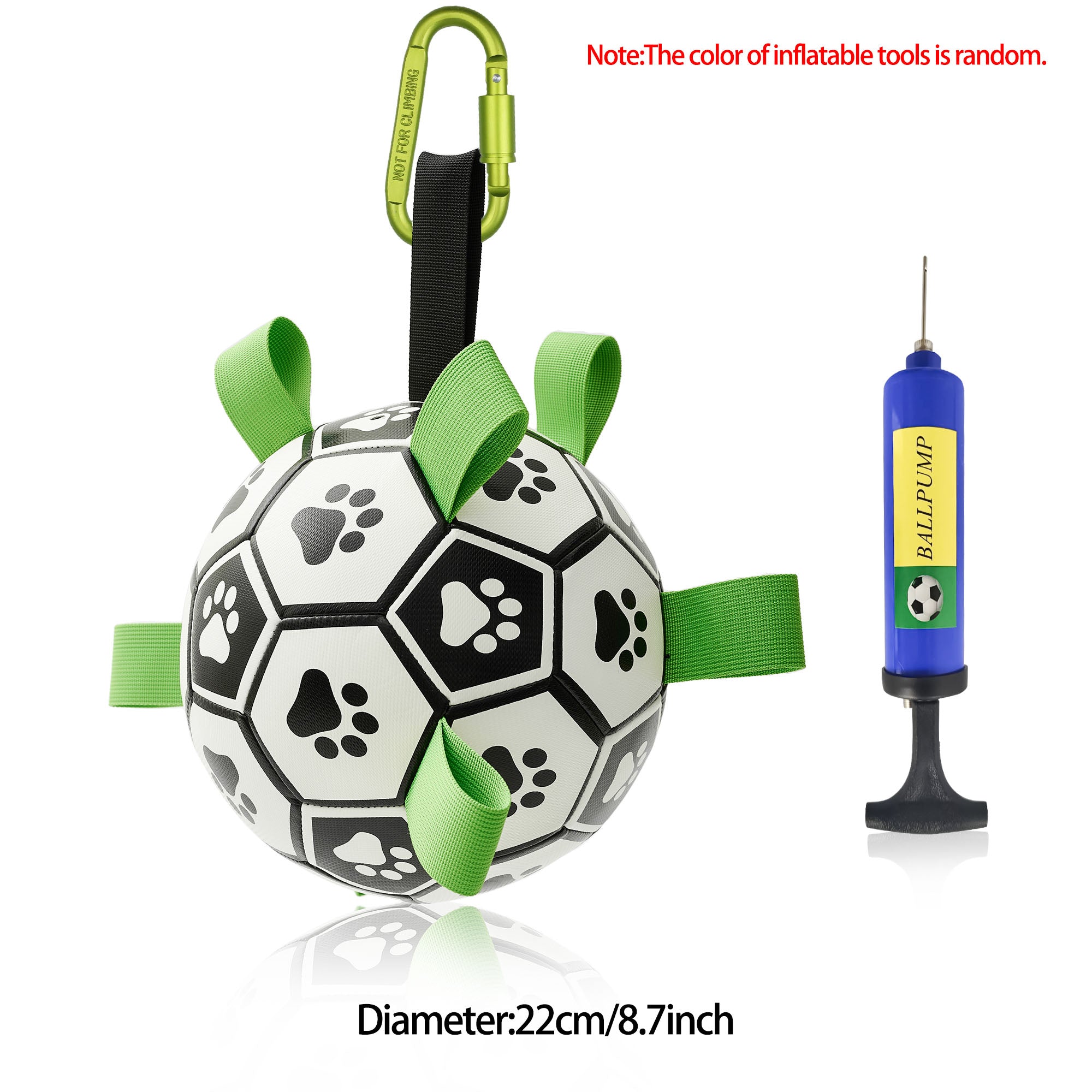 Pelota de fútbol inflable interactiva para perros, juguete de entrenamiento para perros, pelotas para Border Collie para perros grandes, artículos para mascotas