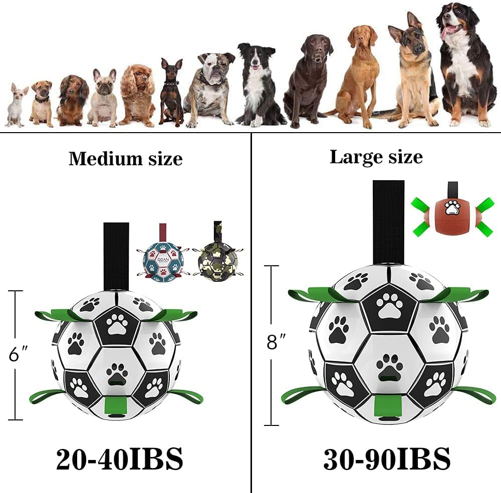 Pelota de fútbol inflable interactiva para perros, juguete de entrenamiento para perros, pelotas para Border Collie para perros grandes, artículos para mascotas