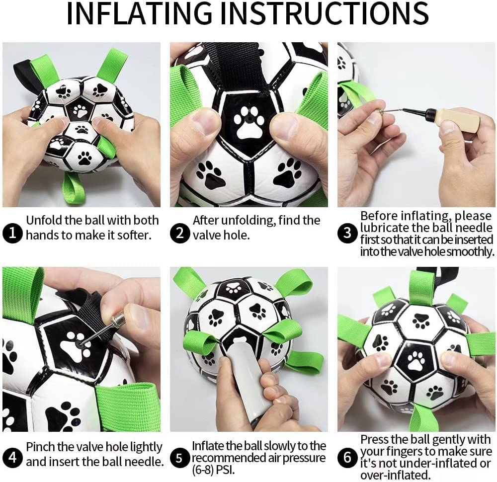 Pelota de fútbol inflable interactiva para perros, juguete de entrenamiento para perros, pelotas para Border Collie para perros grandes, artículos para mascotas