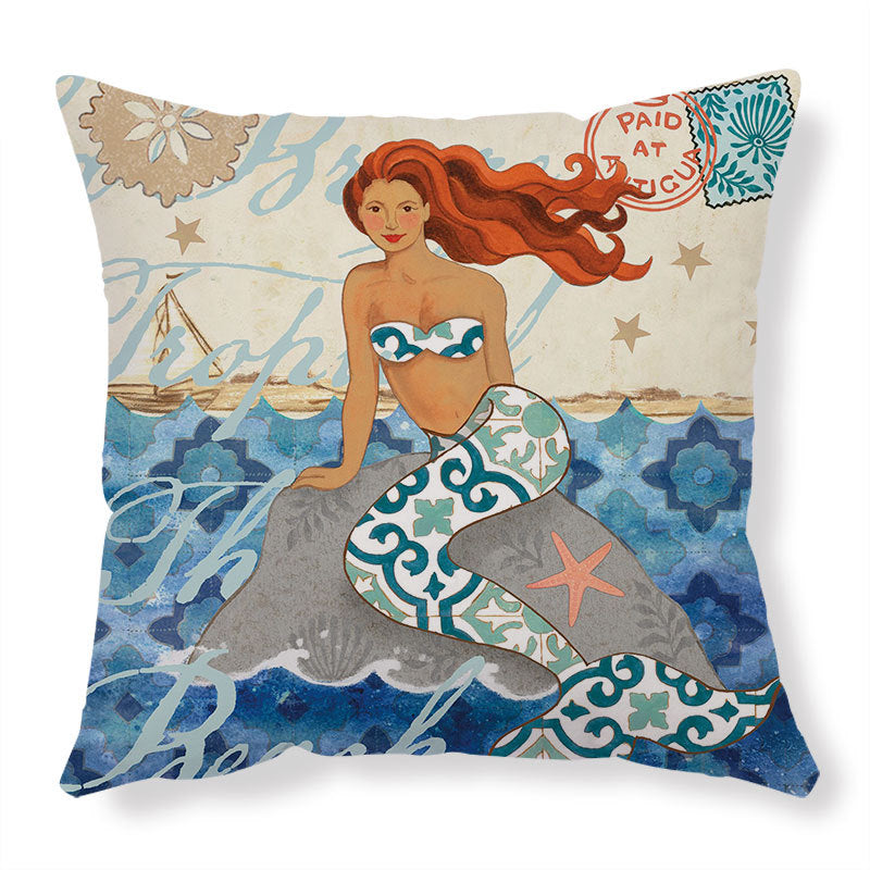 Fundas de cojín con estampado de tortugas marinas para la decoración del hogar, sofá o silla.