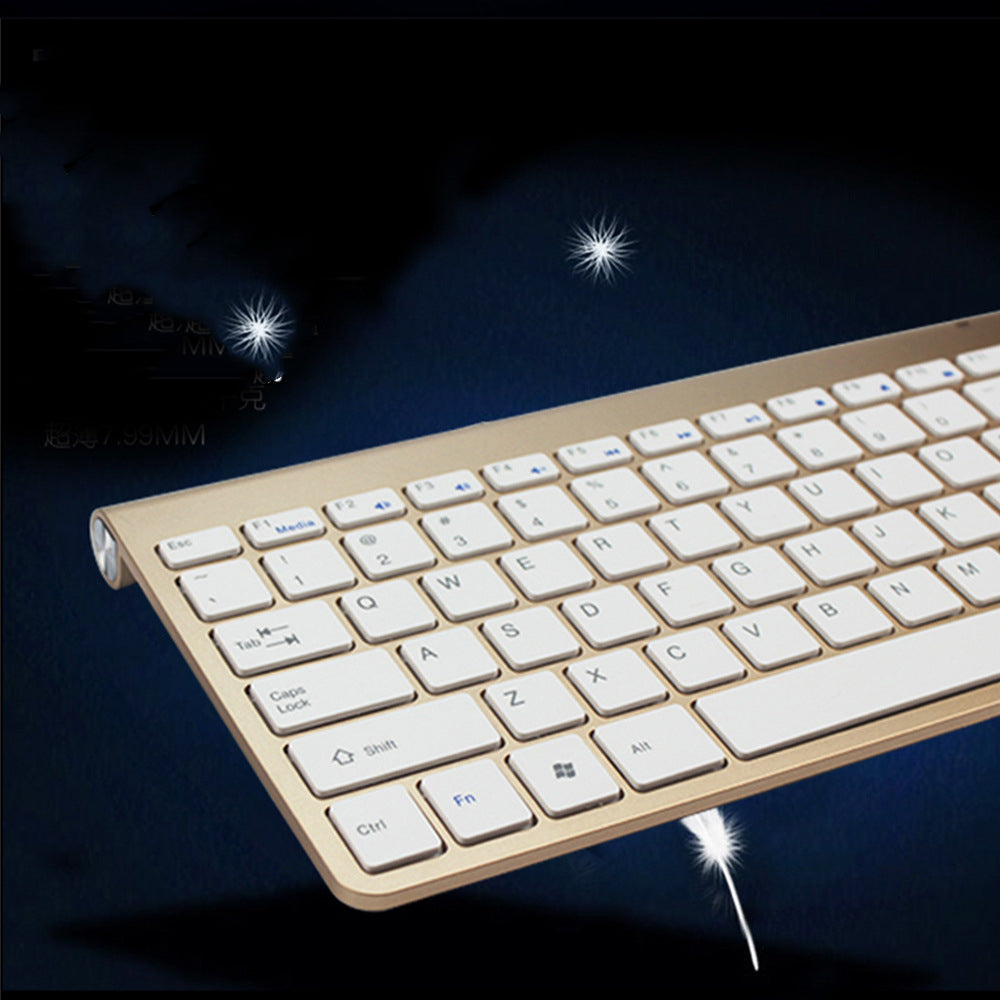 Teclado y ratón inalámbricos 2.4G, mini teclado portátil, combo de teclado y ratón para portátiles, Mac, PC de escritorio, Smart TV y PS4.