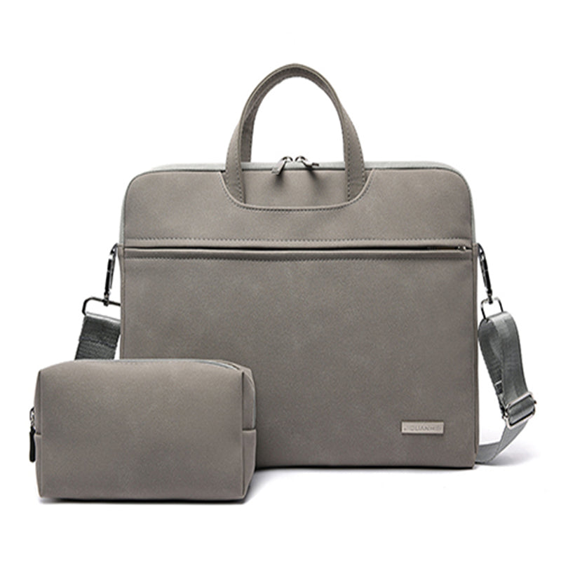 Bolso para portátil de piel sintética para mujer, maletín para MacBook Air de 13,3, 14 y 15,6 pulgadas, bolso de hombro para hombre, bolso para ratón.