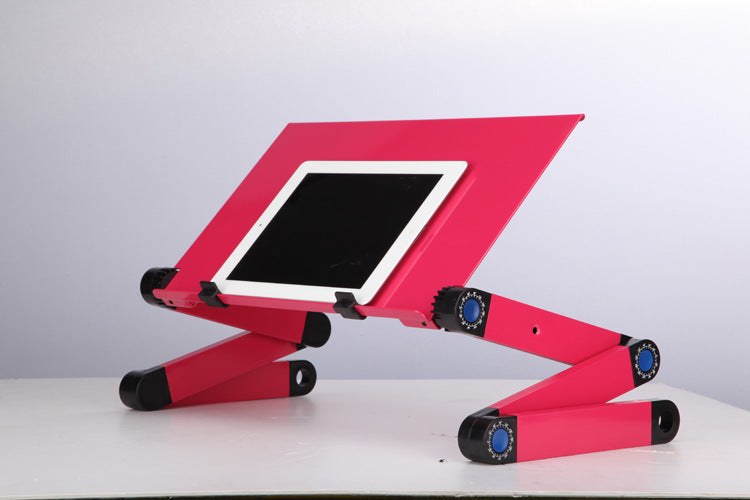 Soporte de mesa para portátil con diseño ergonómico plegable y ajustable, ideal para ultrabooks, netbooks o tabletas, con alfombrilla para ratón.