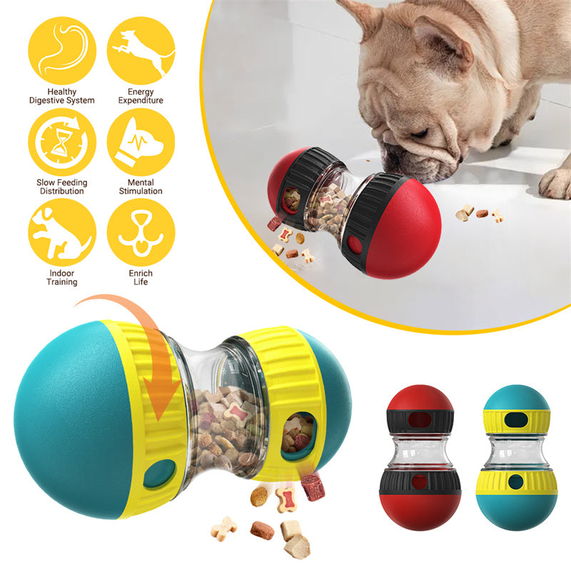 Juguete dispensador de comida para perros, vaso con forma de pelota que gotea, juguetes interactivos de alimentación lenta, protege el estómago, aumenta la inteligencia de las mascotas, juguetes para mascotas