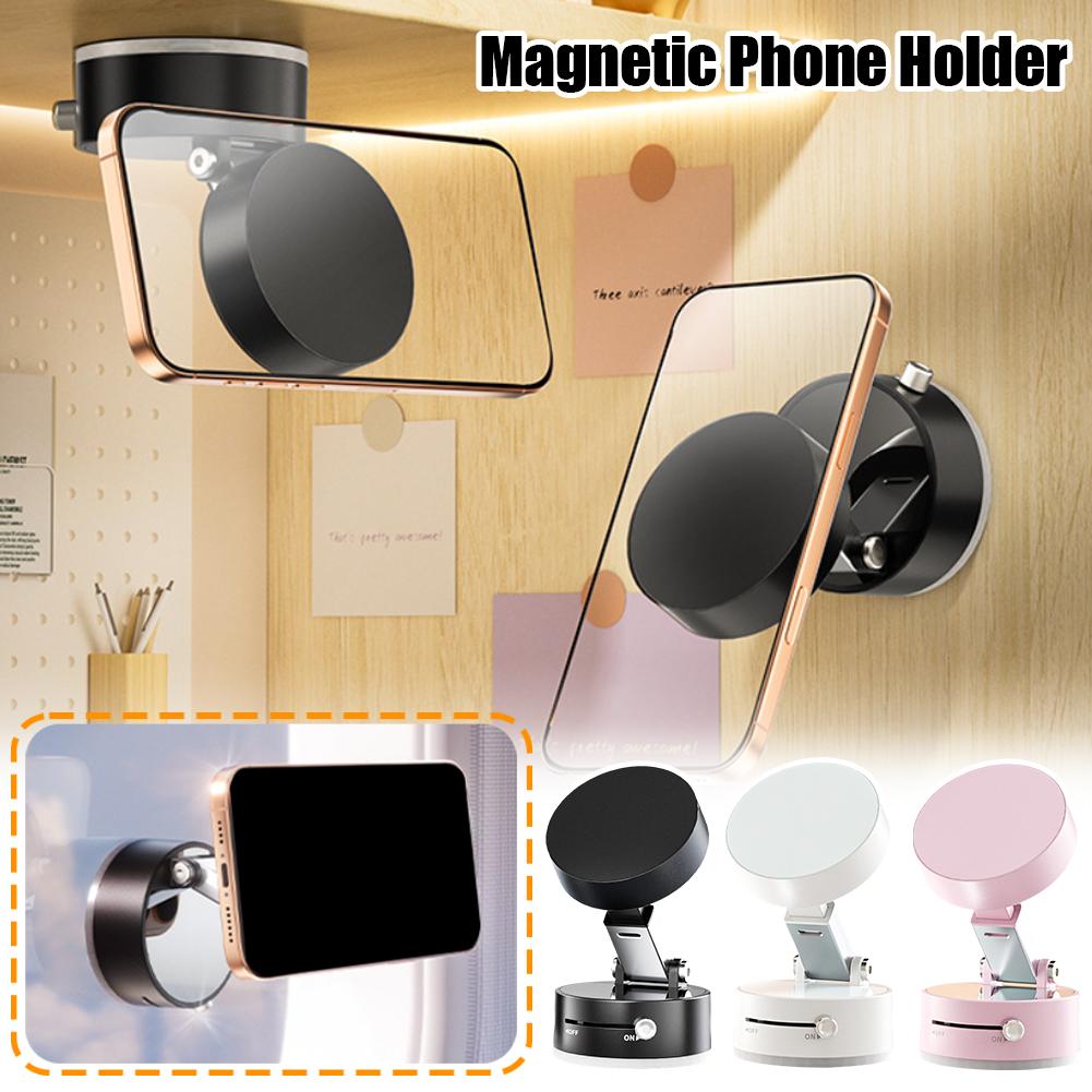 Soporte magnético plegable para teléfono móvil para coche con ventosa, compatible con navegación manos libres para smartphone.