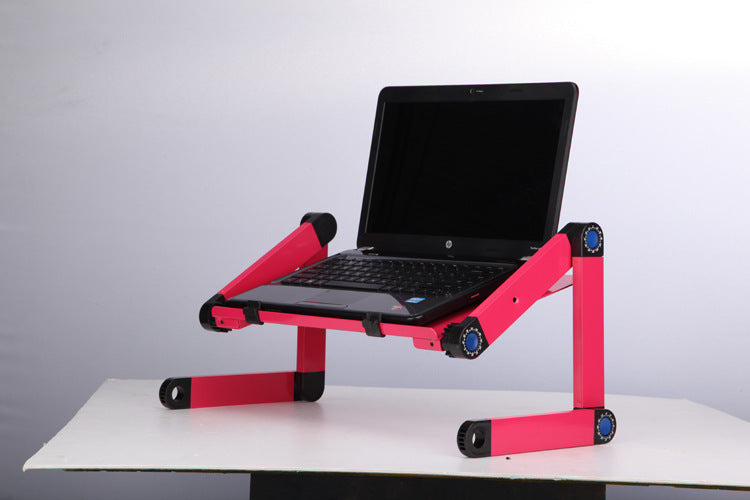 Soporte de mesa para portátil con diseño ergonómico plegable y ajustable, ideal para ultrabooks, netbooks o tabletas, con alfombrilla para ratón.