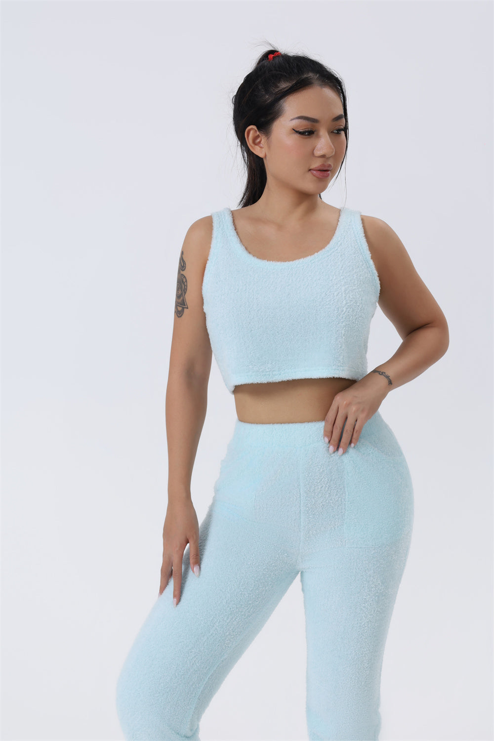 Conjunto de pijama acogedor, conjunto de descanso de 3 piezas, ropa de estar por casa bonita, conjuntos de traje cálidos, conjunto a juego, conjunto de descanso, conjuntos de pantalón de 3 piezas, vestido de invierno para mujer