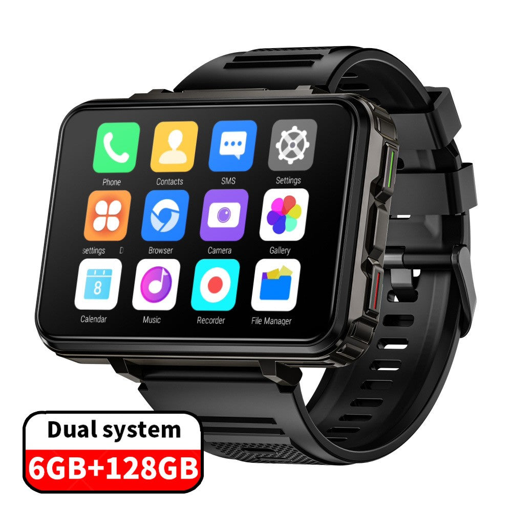 Reloj inteligente de pantalla grande, sistema Android 4G, cámara dual.