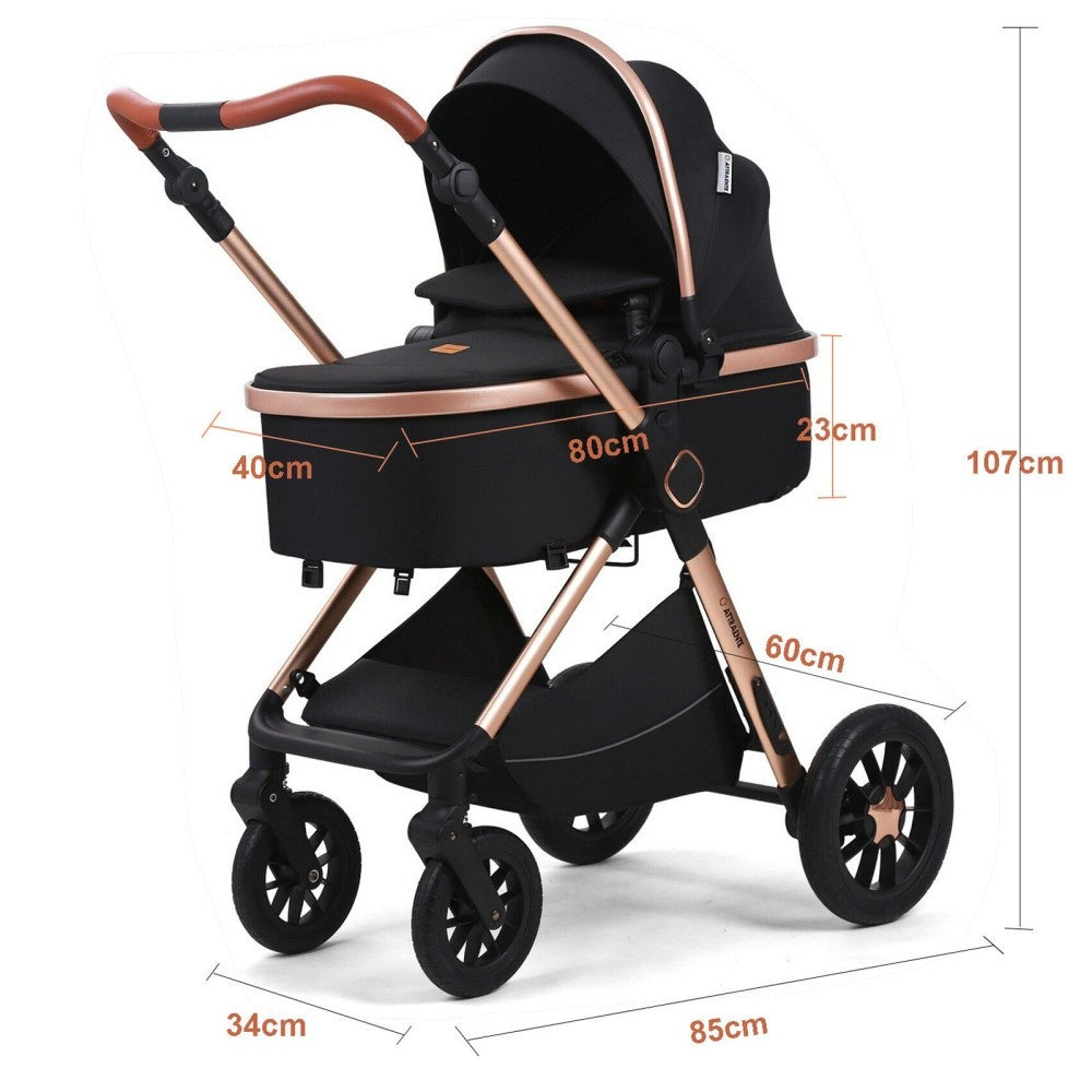 Cochecito plegable 3 en 1 para mascotas, ideal para perros y gatos pequeños, con transportín desmontable y cesta de almacenamiento. Transportín de viaje con 4 ruedas.