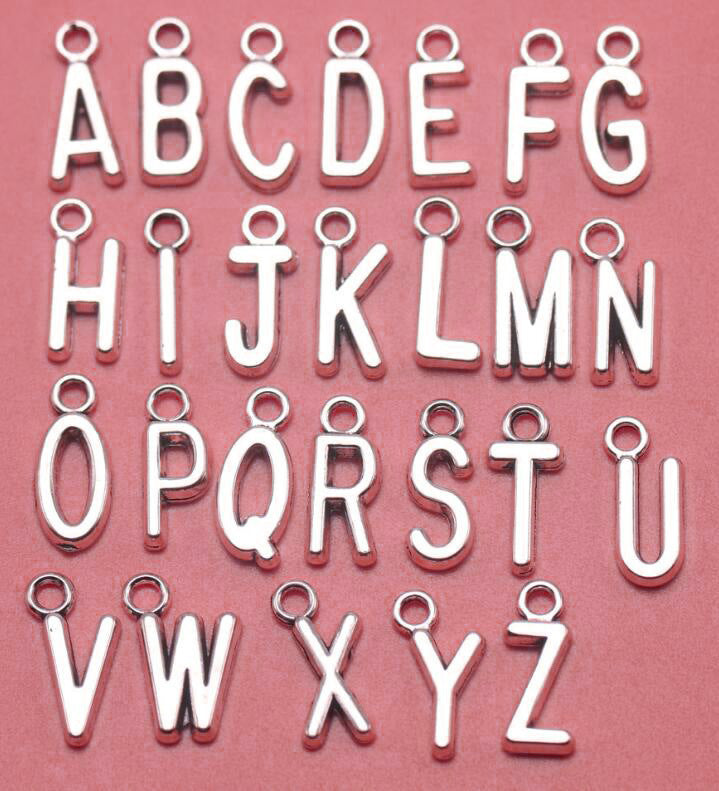 Llavero de Acero Inoxidable con Letras del Alfabeto