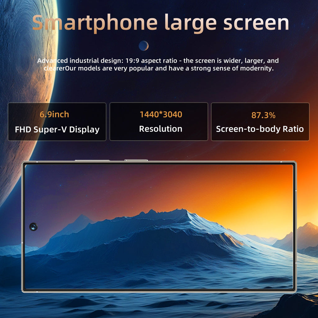 Smartphone C25 desbloqueado, 8 GB de RAM, 256 GB de almacenamiento, Android 14.0, batería de 6800 mAh, pantalla de 6,8 pulgadas, 5G.