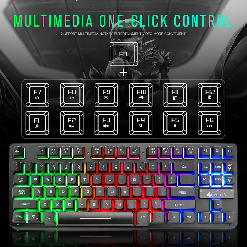 Teclado mecánico para juegos electrónicos y teclado para portátil