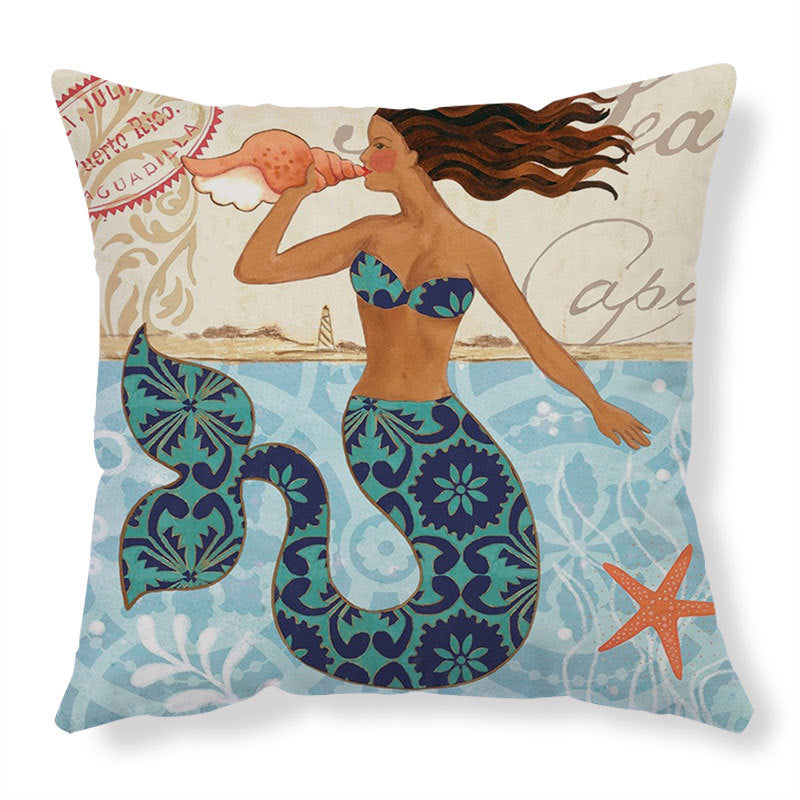 Fundas de cojín con estampado de tortugas marinas para la decoración del hogar, sofá o silla.