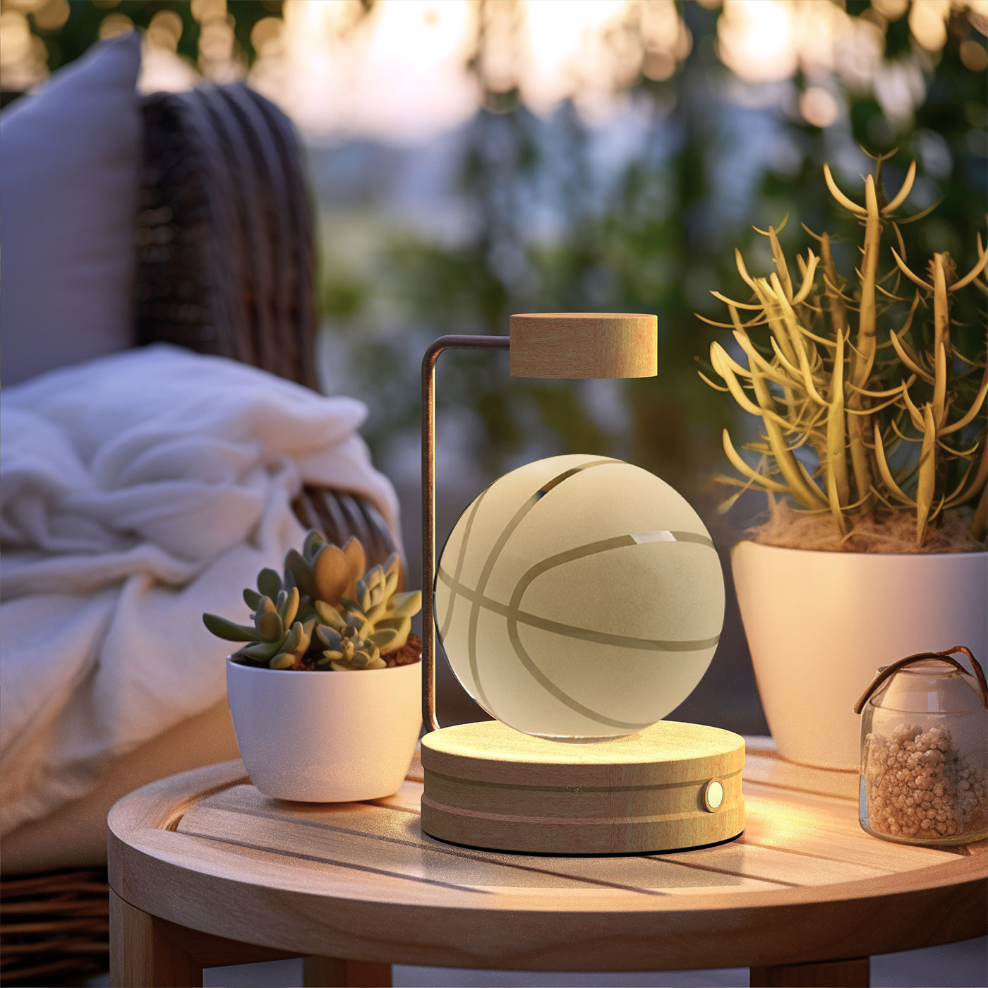 Lámpara de noche interior con forma de dinosaurio cósmico y bola de cristal, alimentación USB, luz cálida para mesita de noche, regalo de cumpleaños.