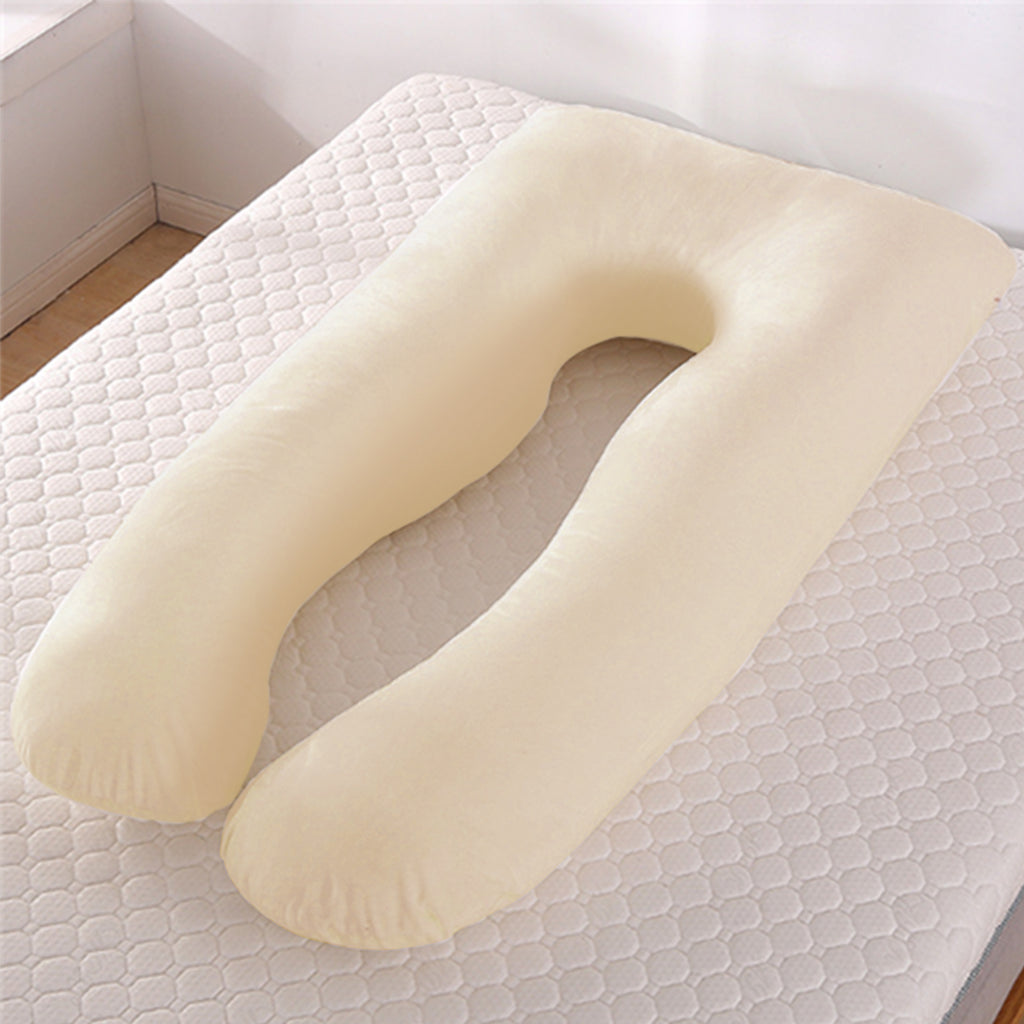 Almohada de apoyo para dormir en verano para mujeres embarazadas, almohadas de maternidad en forma de U, seda helada para el embarazo