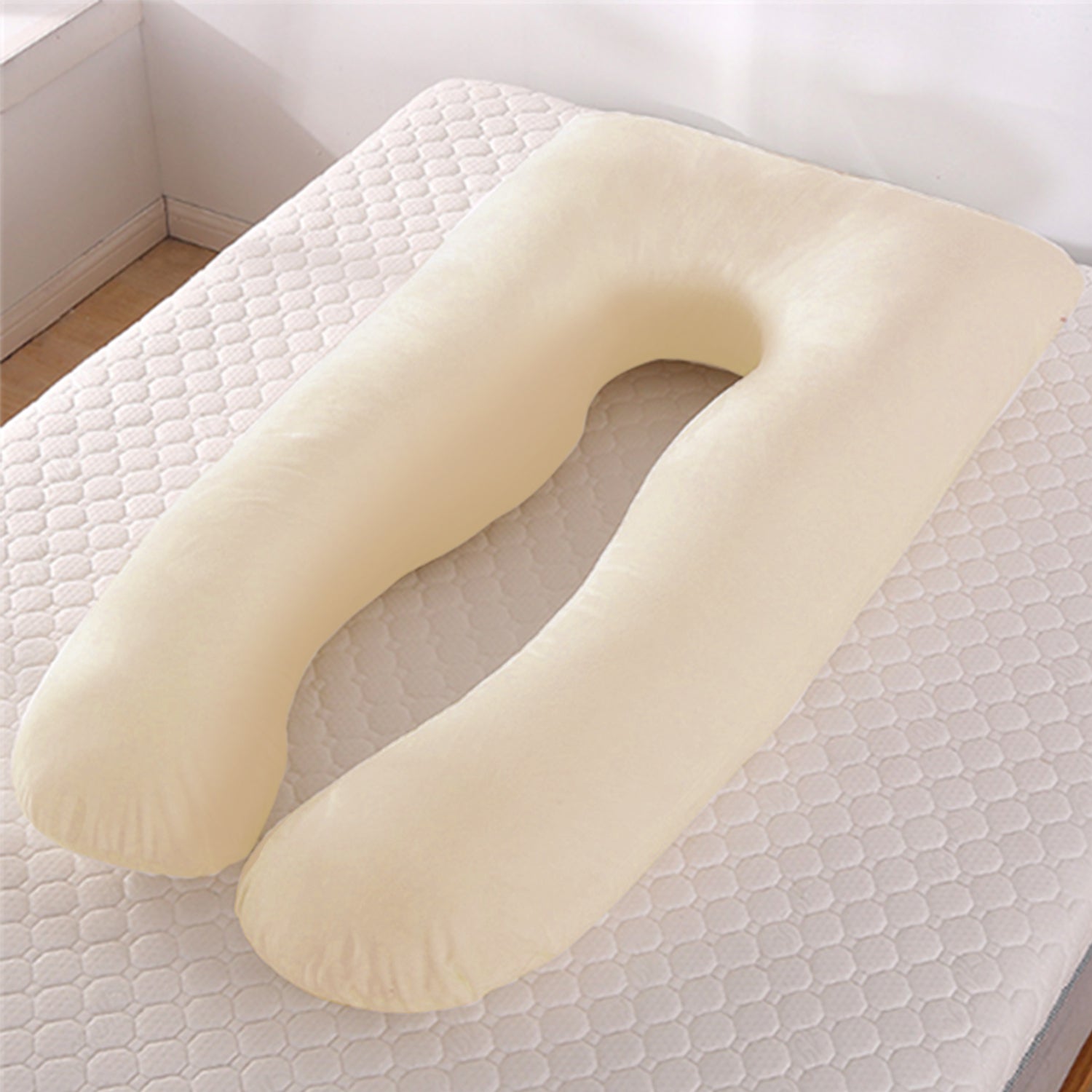 Almohada de apoyo para dormir en verano para mujeres embarazadas, almohadas de maternidad en forma de U, seda helada para el embarazo