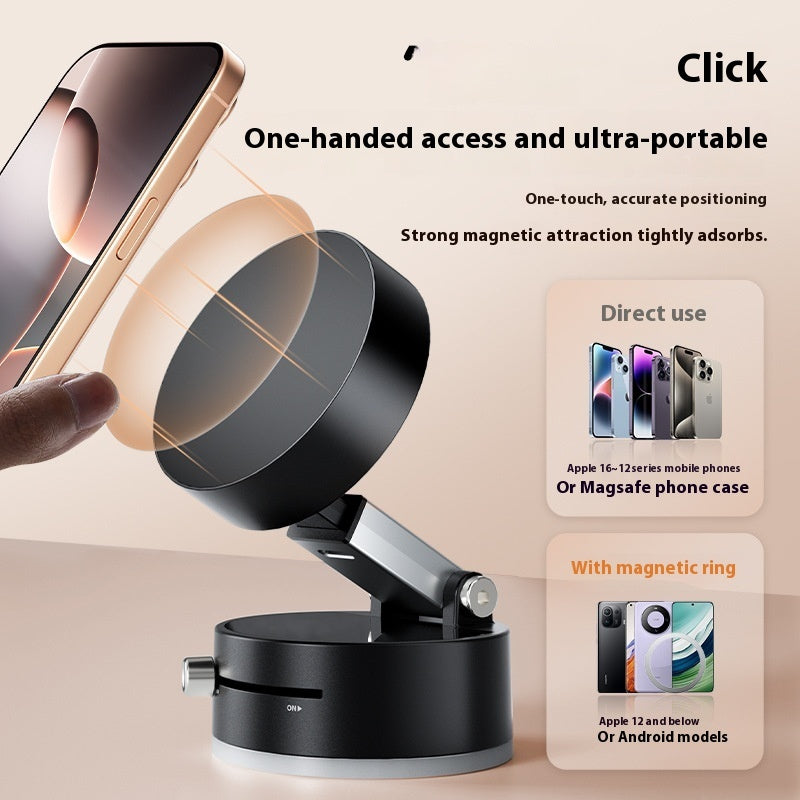 Soporte magnético plegable para teléfono móvil para coche con ventosa, compatible con navegación manos libres para smartphone.