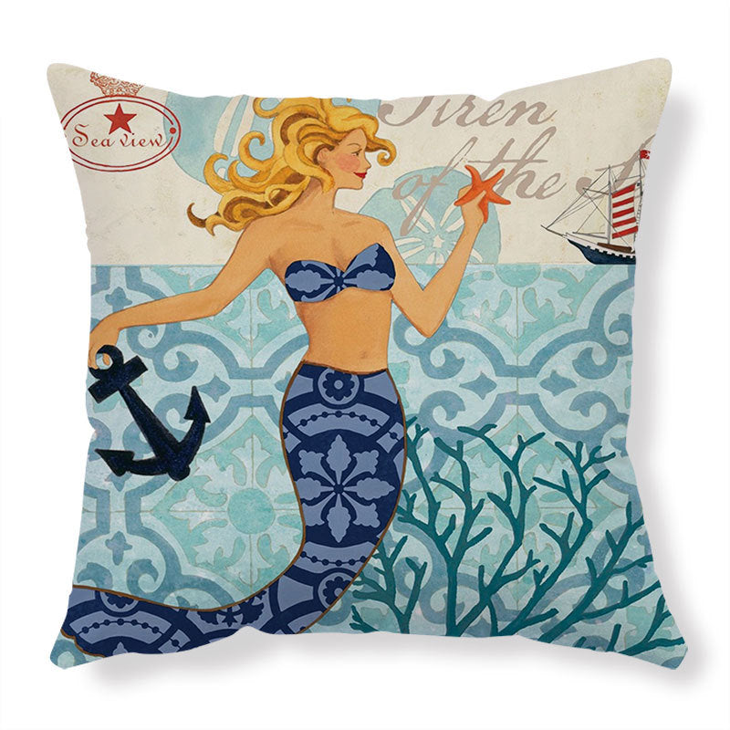 Fundas de cojín con estampado de tortugas marinas para la decoración del hogar, sofá o silla.