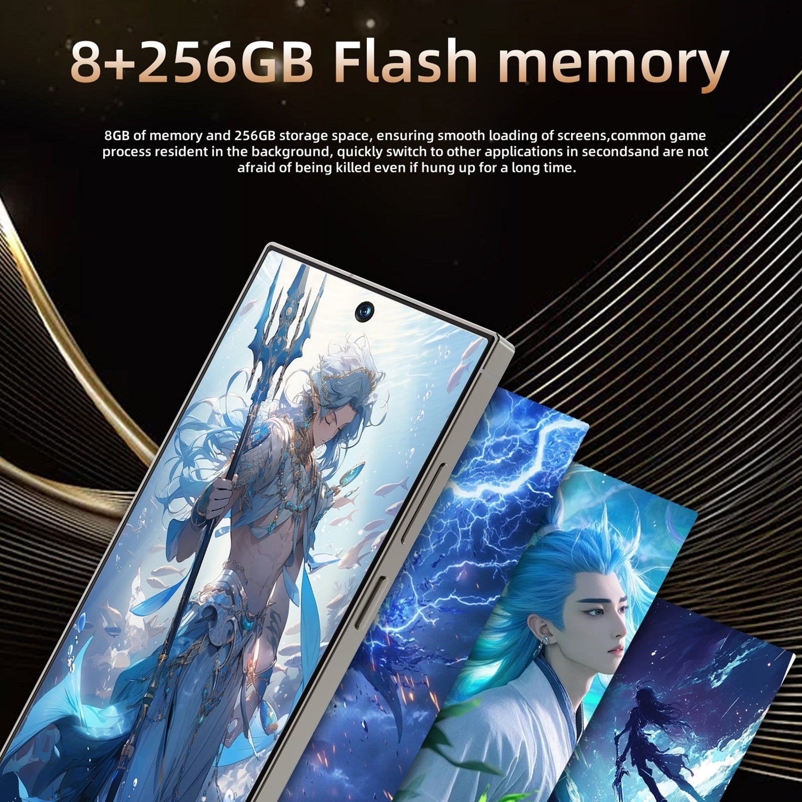 Smartphone C25 desbloqueado, 8 GB de RAM, 256 GB de almacenamiento, Android 14.0, batería de 6800 mAh, pantalla de 6,8 pulgadas, 5G.