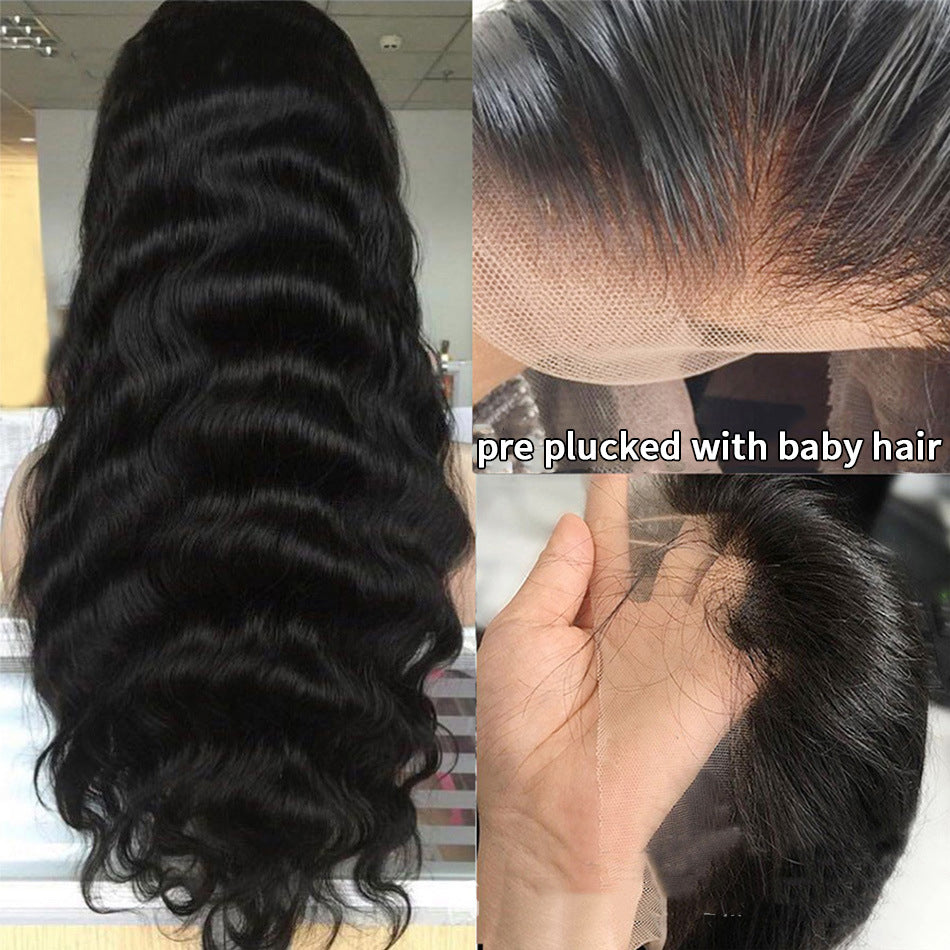 Pelucas de cabello humano ondulado con encaje frontal