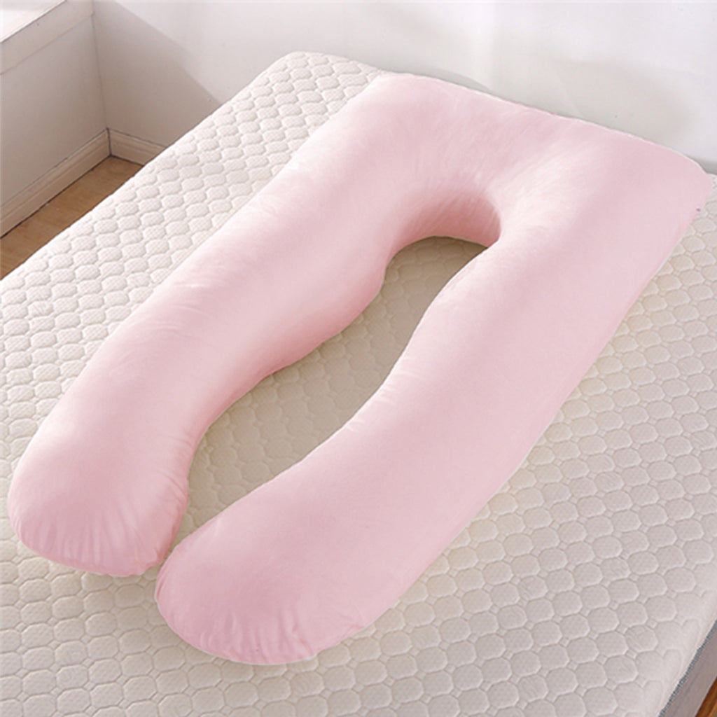Almohada de apoyo para dormir en verano para mujeres embarazadas, almohadas de maternidad en forma de U, seda helada para el embarazo