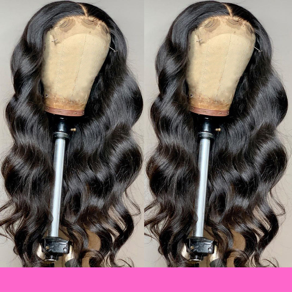 Pelucas de cabello humano ondulado con encaje frontal