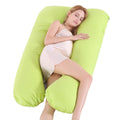 Almohada de apoyo para dormir en verano para mujeres embarazadas, almohadas de maternidad en forma de U, seda helada para el embarazo